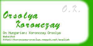 orsolya koronczay business card